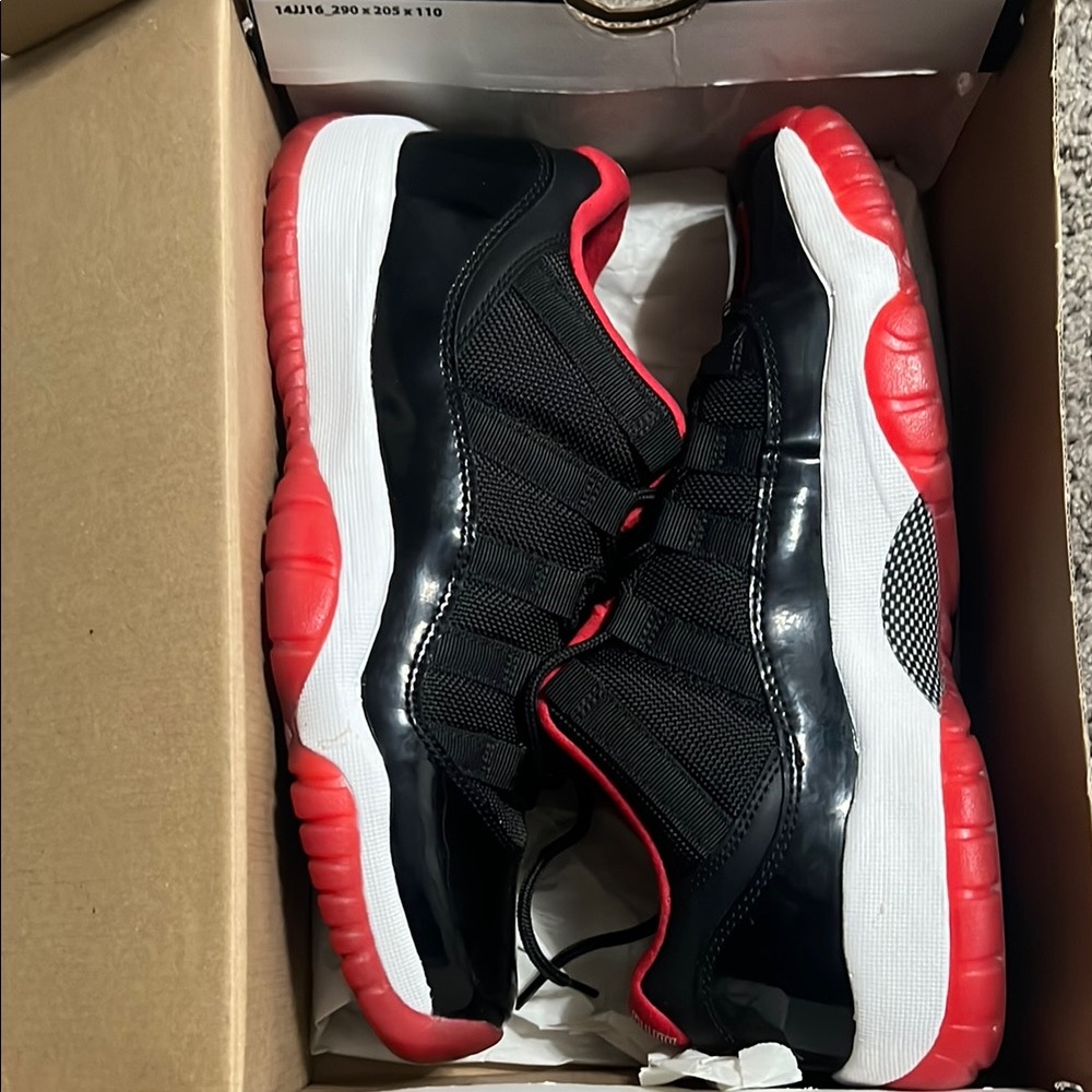Used boys size 7 Air Jordan 11 Retro Low ‘Bred
